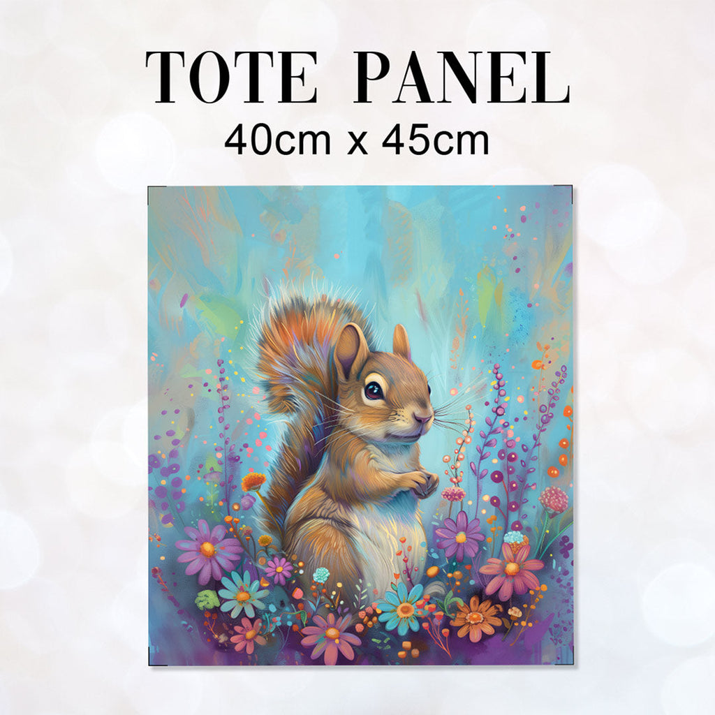 TOTE Fabric Bag Pastel Squirrel TP-320