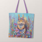 TOTE Fabric Bag Floral Squirrel TP-321