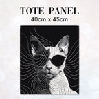 TOTE Chic Cat 1 Fabric Bag Panel TP-329