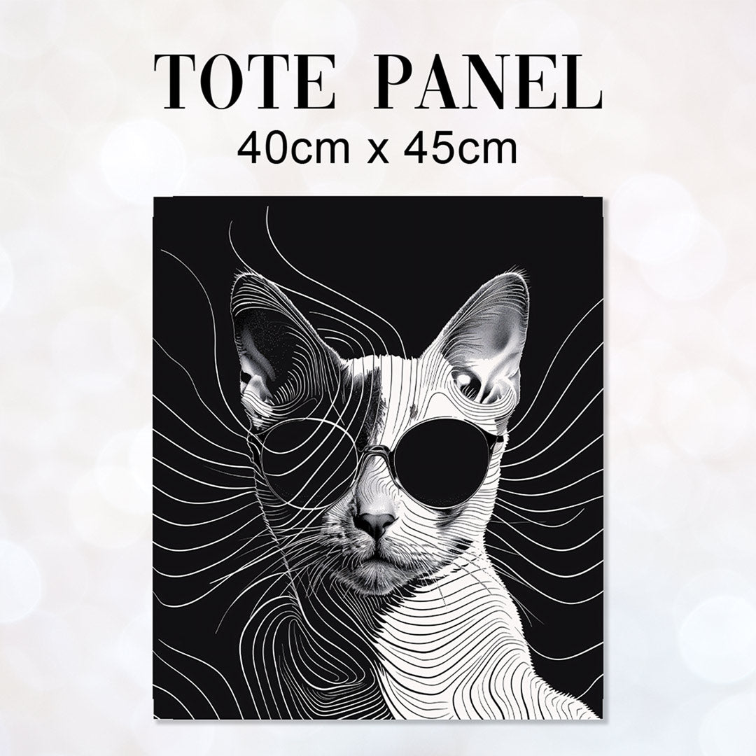 TOTE Chic Cat 1 Fabric Bag Panel TP-329