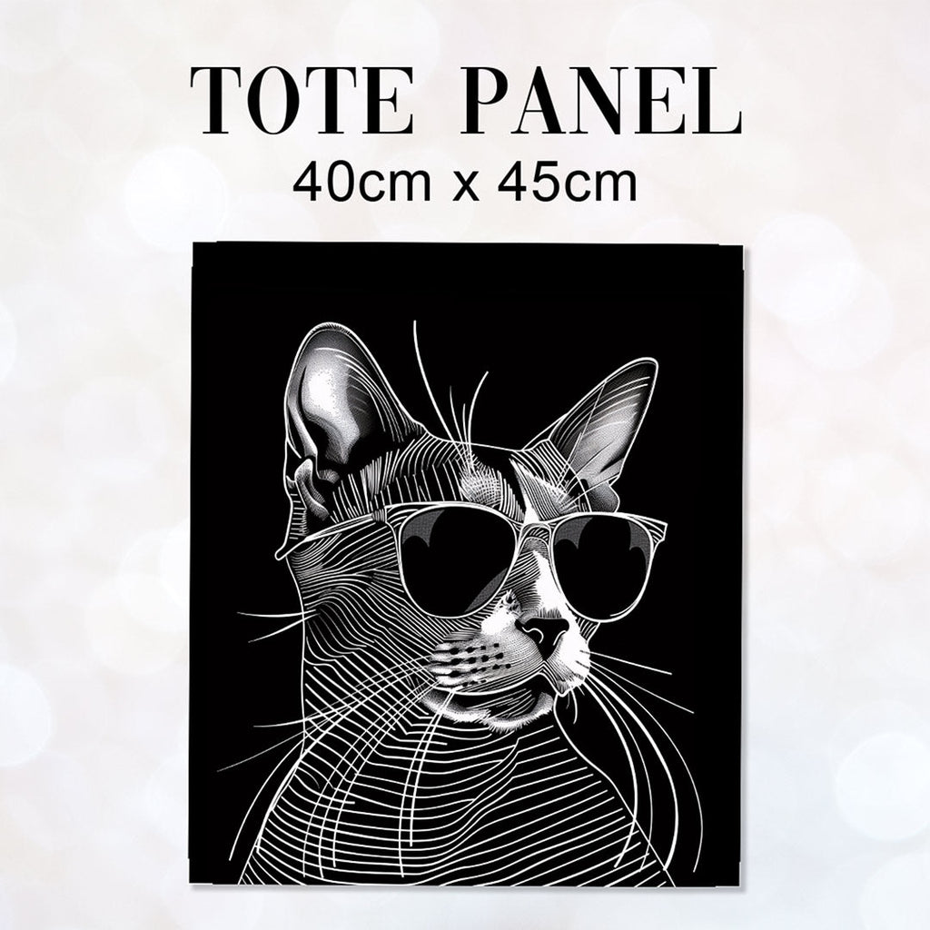 TOTE Chic Cat 3 Fabric Bag Panel TP-330