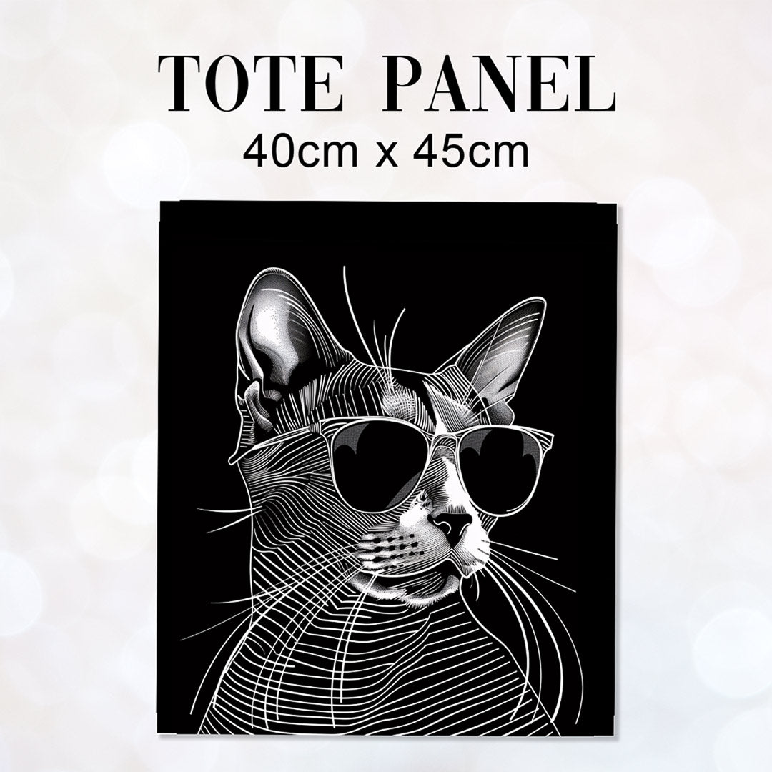 TOTE Chic Cat 3 Fabric Bag Panel TP-330