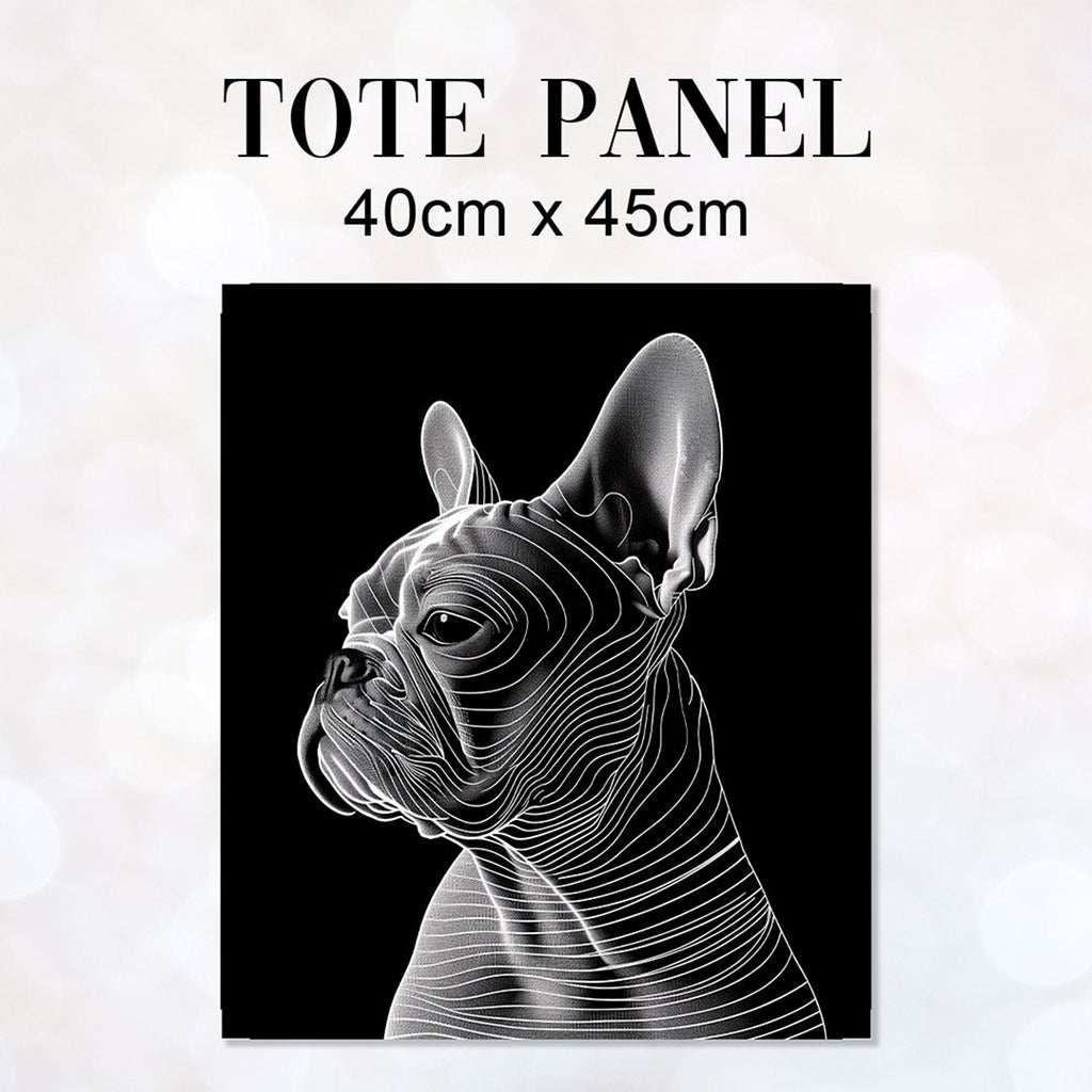 TOTE Chic French Bulldog Fabric Bag Panel TP-331