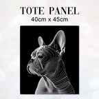 TOTE Chic French Bulldog Fabric Bag Panel TP-331