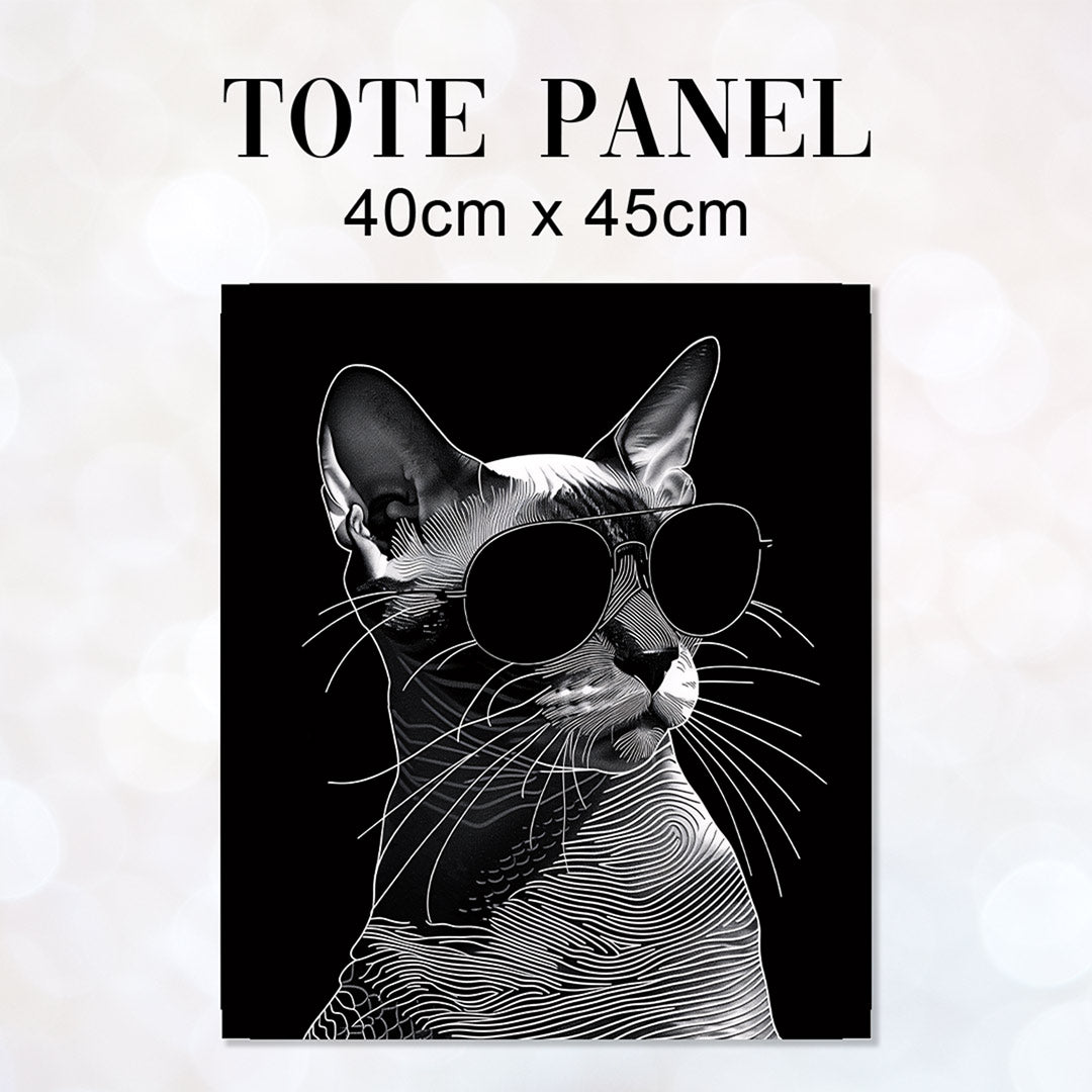 TOTE Chic Siam Cat 2 Fabric Bag Panel TP-333