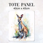 TOTE Watercolour Kangaroo Fabric Bag Panel TP-335