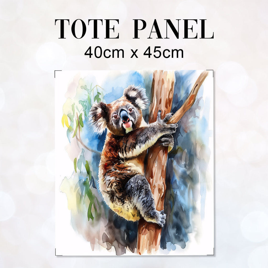 TOTE Watercolour Koala 2 Fabric Bag Panel TP-336