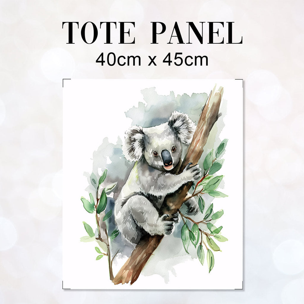 TOTE Watercolour Koala Fabric Bag Panel TP-338