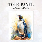 TOTE Watercolour Penguin 2 Fabric Bag Panel TP-339