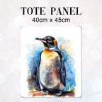 TOTE Watercolour Penguin 3 Fabric Bag Panel TP-340