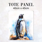 TOTE Watercolour Penguin Fabric Bag Panel TP-341