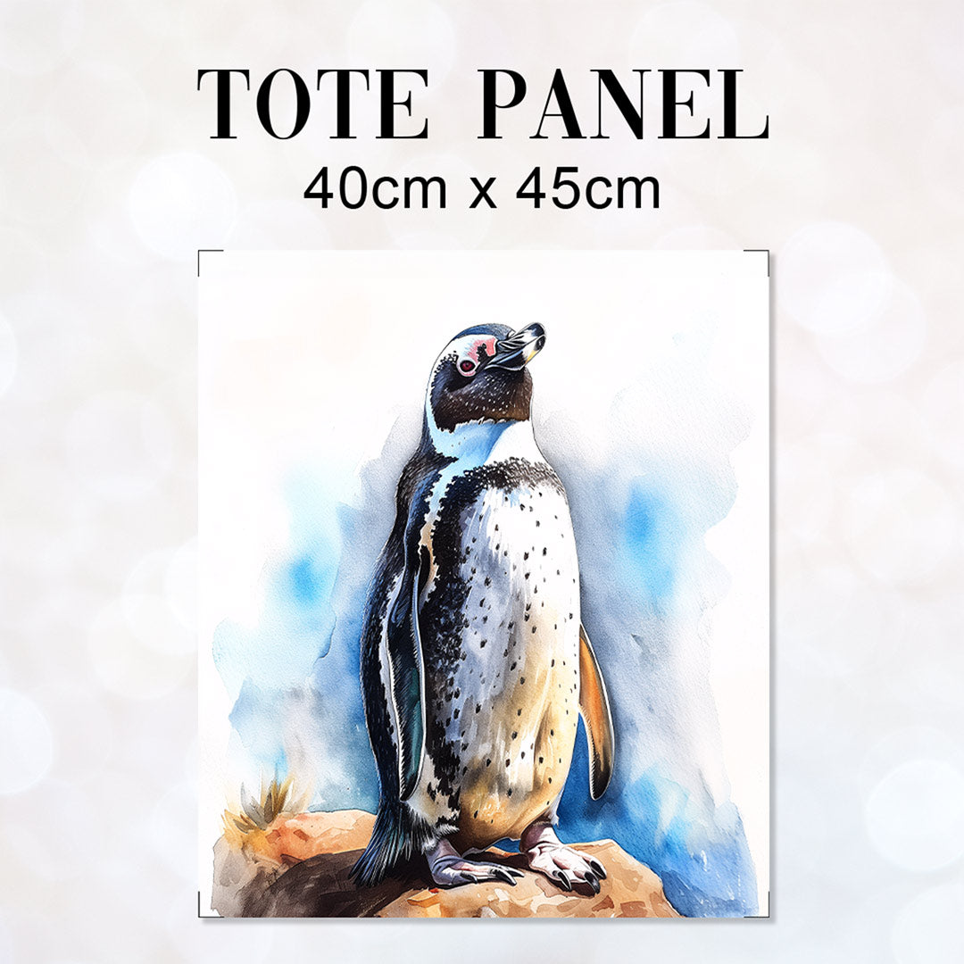 TOTE Watercolour Penguin Fabric Bag Panel TP-341