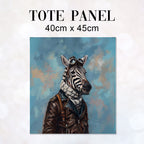 TOTE Zebra Globetrotter Fabric Bag Panel TP-344