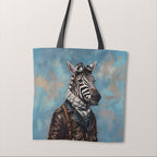 TOTE Zebra Globetrotter Fabric Bag Panel TP-344