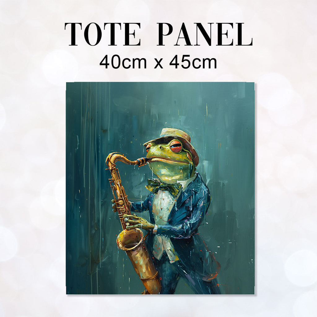 TOTE Saxophone Frog 5 Fabric Bag Panel TP-345