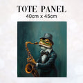 TOTE Saxophone Frog 4 Fabric Bag Panel TP-370