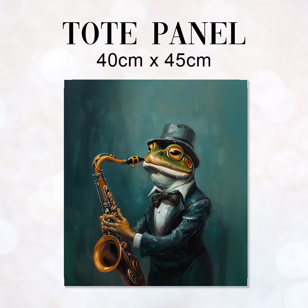TOTE Saxophone Frog 4 Fabric Bag Panel TP-370