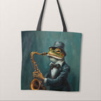 TOTE Saxophone Frog 4 Fabric Bag Panel TP-370