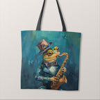 TOTE Saxophone Frog 3 Fabric Bag Panel TP-371