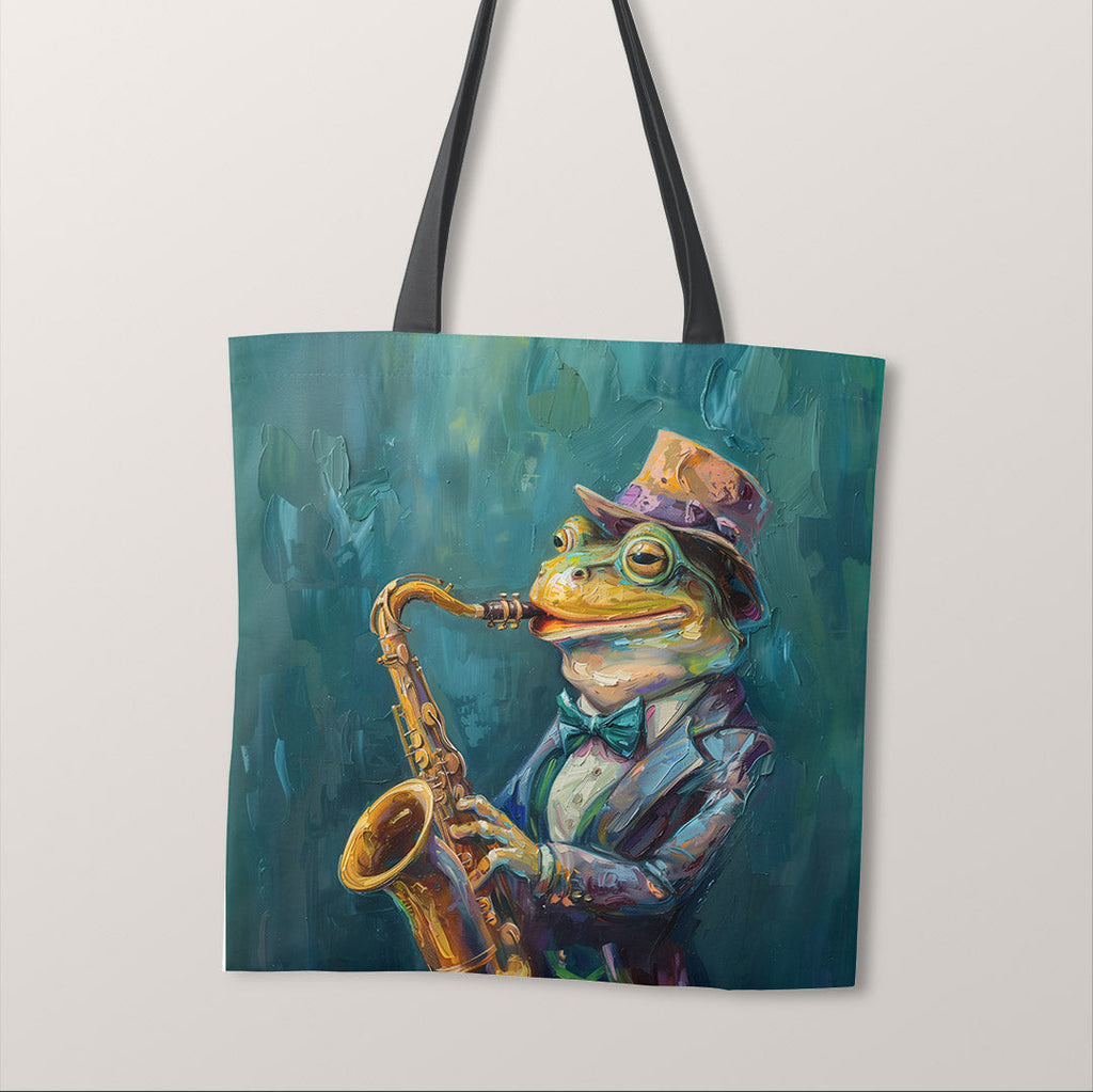 TOTE Saxophone Frog 2 Fabric Bag Panel TP-372