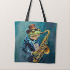 TOTE Saxophone Frog 1 Fabric Bag Panel TP-349