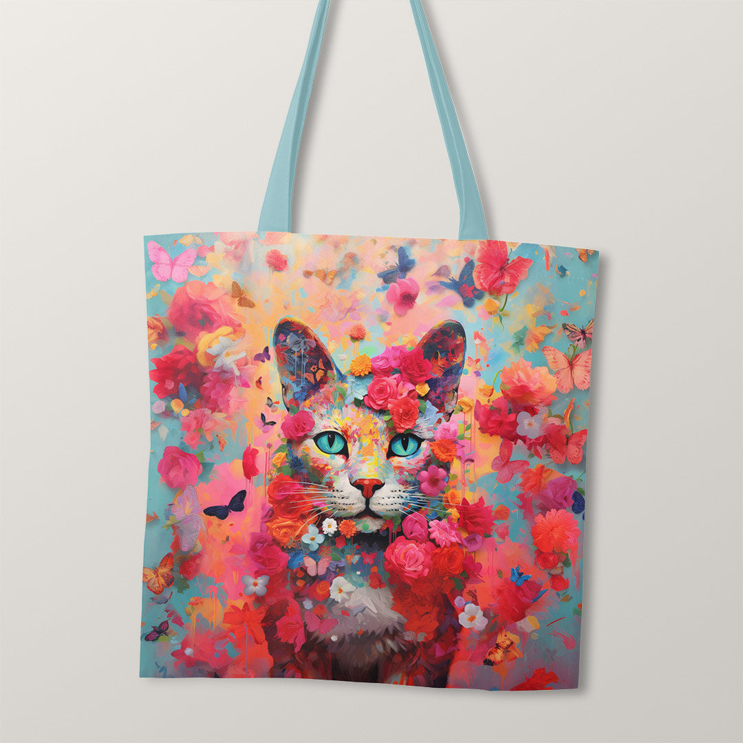 TOTE Floralicious Cat TP-35 Fabric Bag Panel