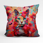 CUSHION Fabric Panel Floralicious Cat CP-35