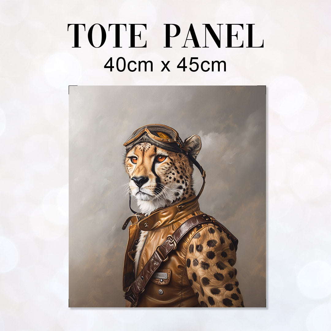 TOTE Aviator Cheetah Fabric Bag Panel TP-357
