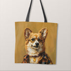 TOTE Hipster Corgi 2 Fabric Bag Panel TP-358