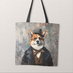 TOTE Hipster Corgi Fabric Bag Panel TP-360