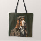 TOTE Vintage Basset Hound Fabric Bag Panel TP-361