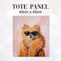 TOTE Chihuahua Foxy Fur Fabric Bag Panel TP-366