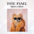 TOTE Chihuahua Foxy Fur Fabric Bag Panel TP-366