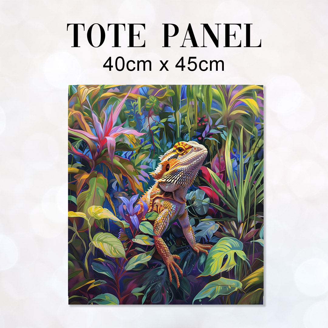 TOTE Bearded Dragon Fabric Bag Panel TP-375