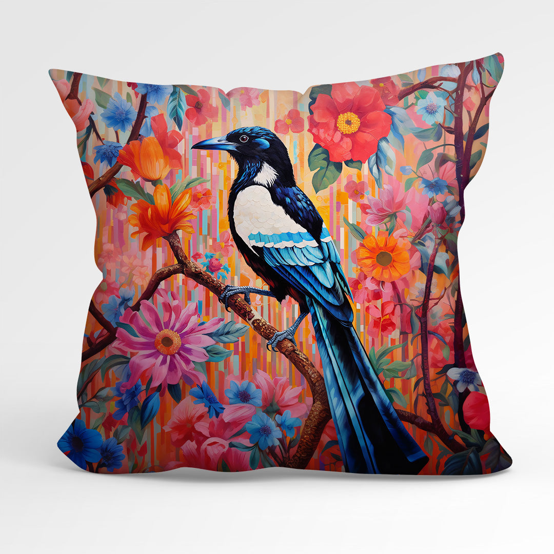 CUSHION Fabric Panel Floral Magpie CP-38