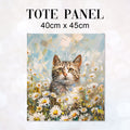TOTE Daisy Field Cat Fabric Bag Panel TP-382