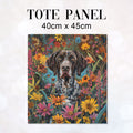 TOTE Floral German Shorthaired Pointer Fabric Bag Panel TP-387