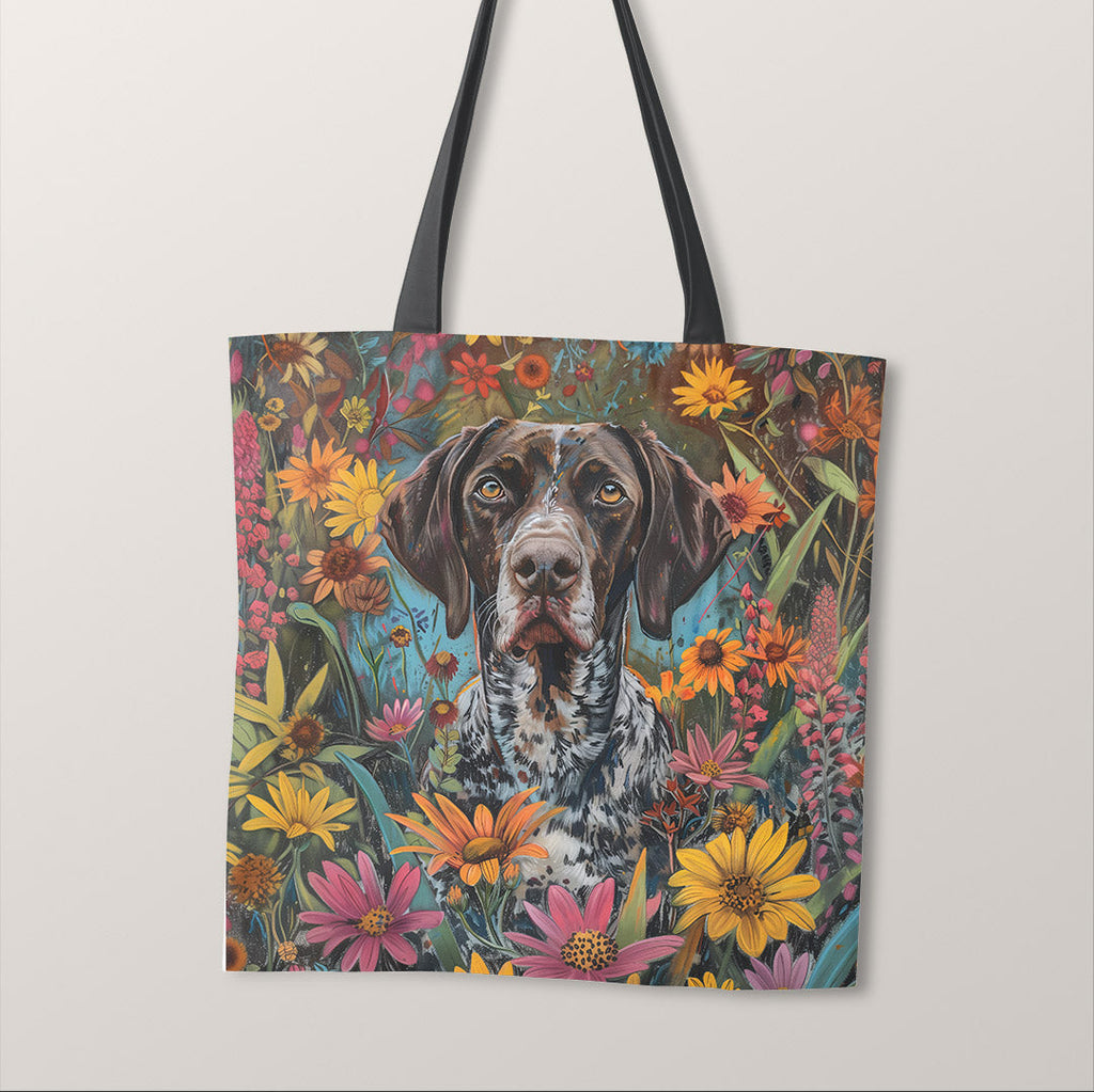 TOTE Floral German Shorthaired Pointer Fabric Bag Panel TP-387