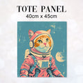 TOTE Space Cat Blue Fabric Bag Panel TP-369