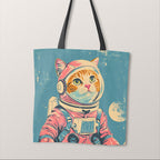 TOTE Space Cat Blue Fabric Bag Panel TP-369