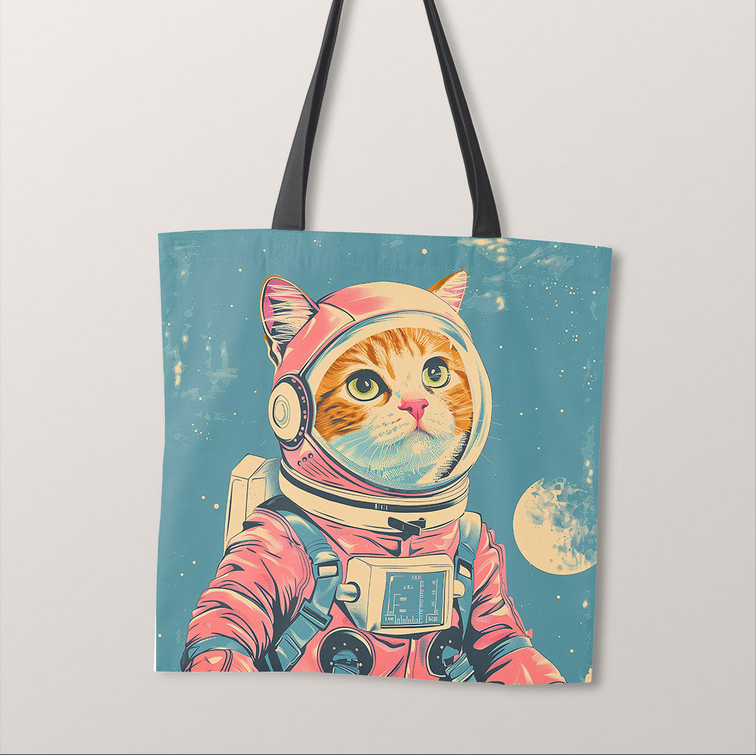 TOTE Space Cat Blue Fabric Bag Panel TP-369