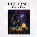 TOTE Fortune Teller Cat Fabric Bag Panel TP-393