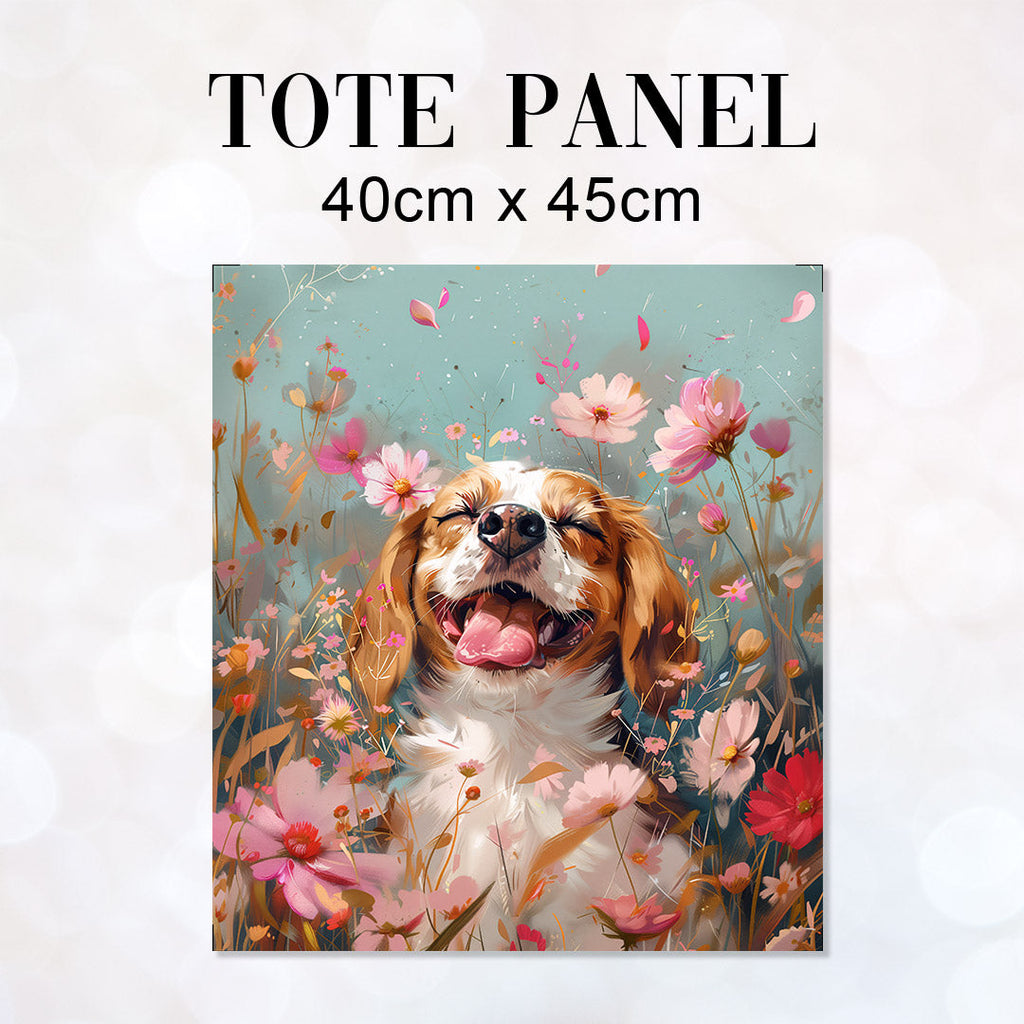 TOTE Happy Beagle Fabric Bag Panel TP-396