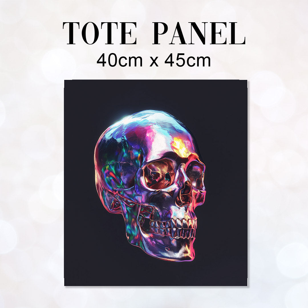 TOTE Metallic Skull Fabric Bag Panel TP-400
