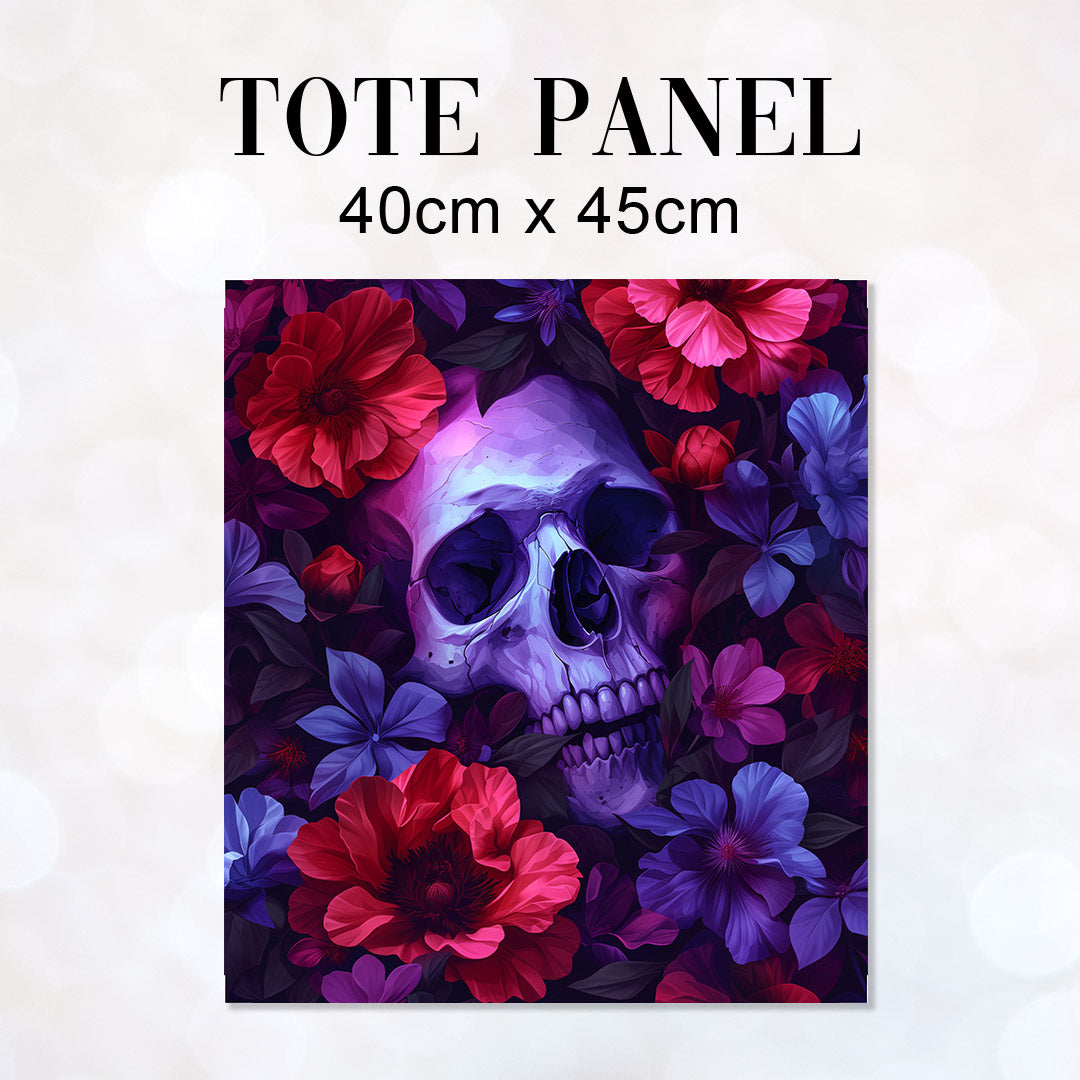 TOTE Midnight Skull Fabric Bag Panel TP-401