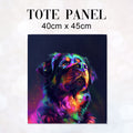 TOTE Neon Rottweiler Fabric Bag Panel TP-404