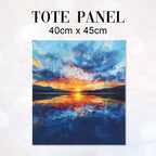 TOTE Orange and Blue Sunset Fabric Bag Panel TP-406
