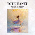 TOTE Pastel Ballet Dancer Fabric Bag Panel TP-407