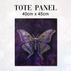 TOTE Purple Moth Fabric Bag Panel TP-408