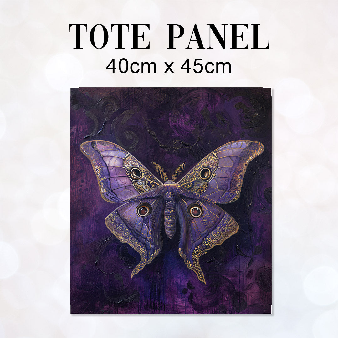 TOTE Purple Moth Fabric Bag Panel TP-408